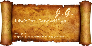 Juhász Genovéva névjegykártya